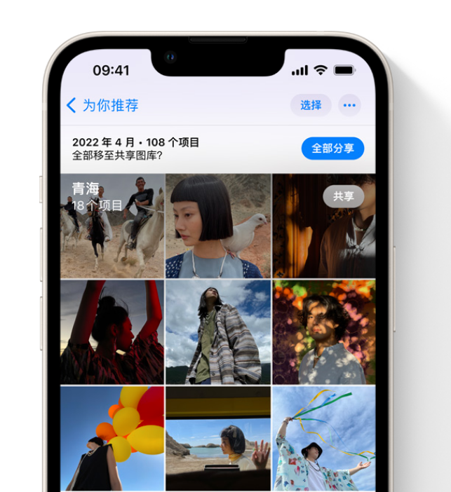 长丰镇苹果维修网点分享在 iPhone 上使用共享图库 