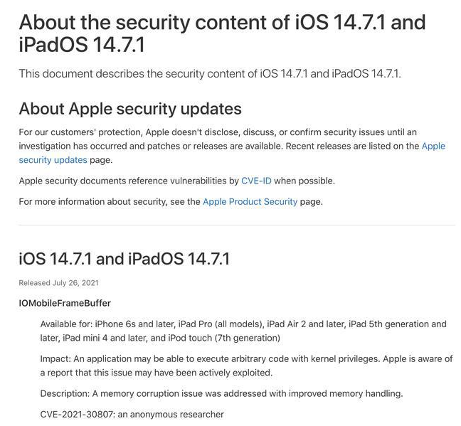 长丰镇苹果手机维修分享iOS 14.7.1 正式版更新内容及升级方法 
